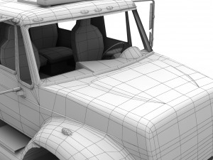 fire truck yellow Modelo 3D