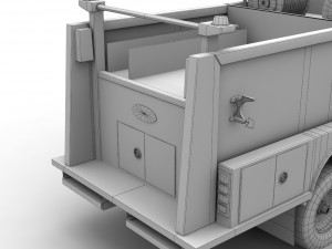 fire truck yellow Modelo 3D