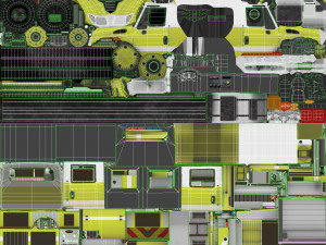 fire truck yellow Modelo 3D