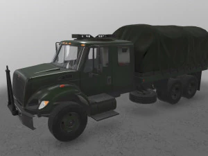 International Military Truck Green --157-- 3D Model