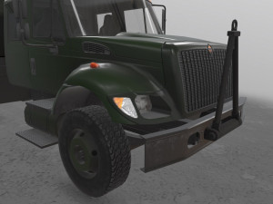 military truck green Modelo 3D
