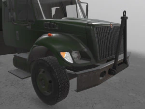 International Military Truck Green --157-- 3D Model