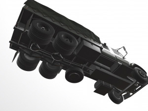 military truck green Modelo 3D