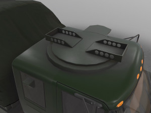 military truck green Modelo 3D