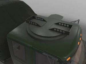 International Military Truck Green --157-- 3D Model