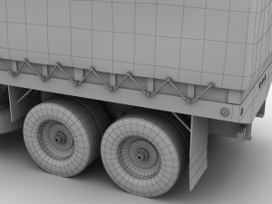 military truck green Modelo 3D