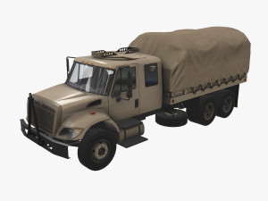 military truck beige 3D Model