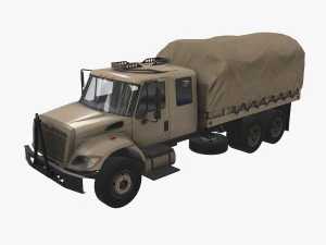 Milit&auml;r-LKW beige 3D Modell