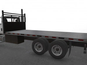 फ्लैटबेड ट्रक इंटरनेशनल 7400 3D मॉडल