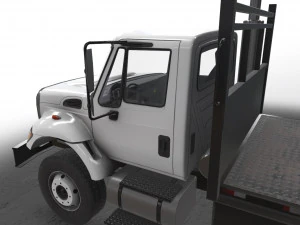 फ्लैटबेड ट्रक इंटरनेशनल 7400 3D मॉडल