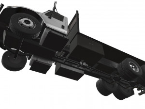 flatbed truck international 7400 3D Model