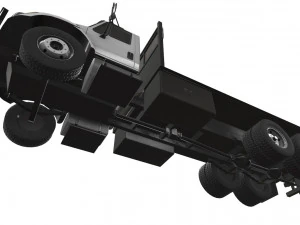 फ्लैटबेड ट्रक इंटरनेशनल 7400 3D मॉडल