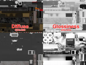 फ्लैटबेड ट्रक इंटरनेशनल 7400 3D मॉडल