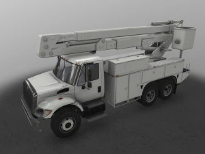 International Bucket Truck --143-- 3D Model