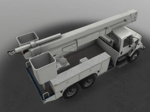 International Bucket Truck --143-- 3D Model
