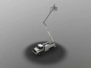 International Bucket Truck --143-- 3D Model