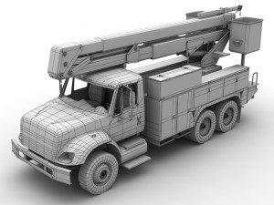 bucket truck Modelo 3D