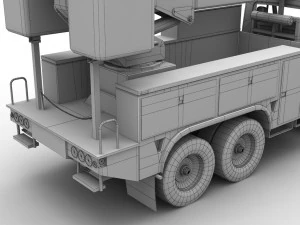 International Bucket Truck --143-- 3D Model