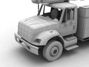 International Bucket Truck --143-- 3D Model