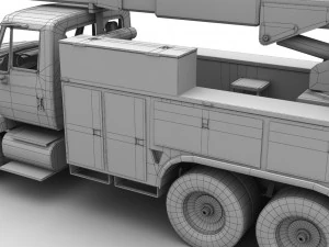 International Bucket Truck --143-- 3D Model