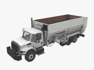 box mixer truck international 7400 3D-Modell