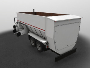 box mixer truck international 7400 3D Model