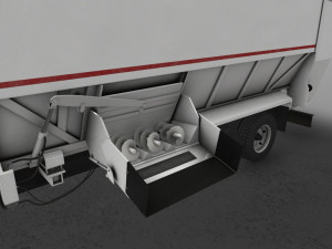 box mixer truck international 7400 3D Model