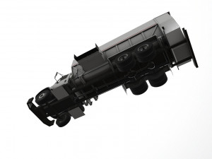 box mixer truck international 7400 3D Model
