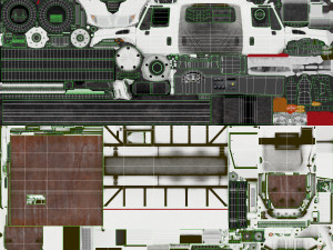 box mixer truck international 7400 3D Model
