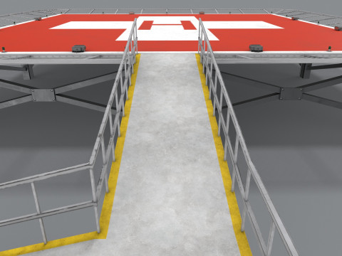 Helikopterplatformziekenhuis --319-- 3D Model
