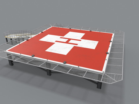 Helikopterplatformziekenhuis --319-- 3D Model