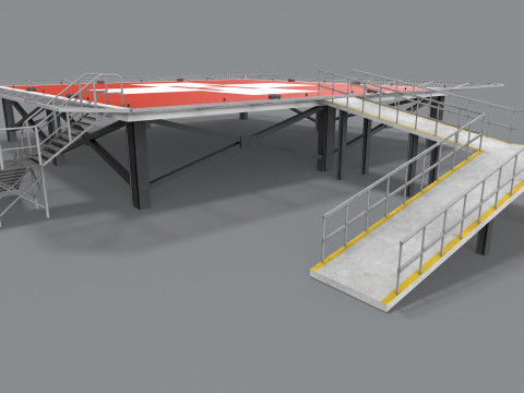 Helikopterplatformziekenhuis --319-- 3D Model