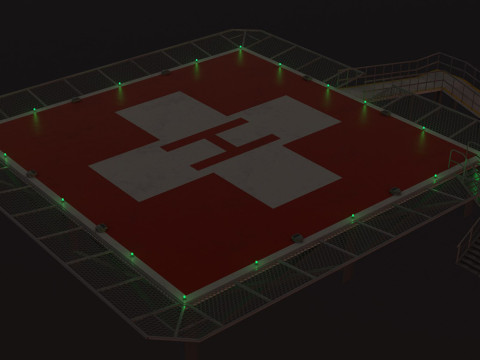 Helikopterplatformziekenhuis --319-- 3D Model