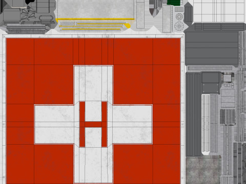 Helikopterplatformziekenhuis --319-- 3D Model