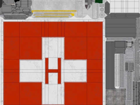 Ospedale dell'eliporto --319-- Modello 3D