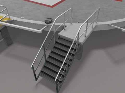 Hôpital héliport --320-- Modèle 3D