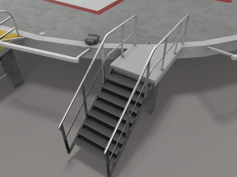 Helipad Hospital --320-- 3D Model