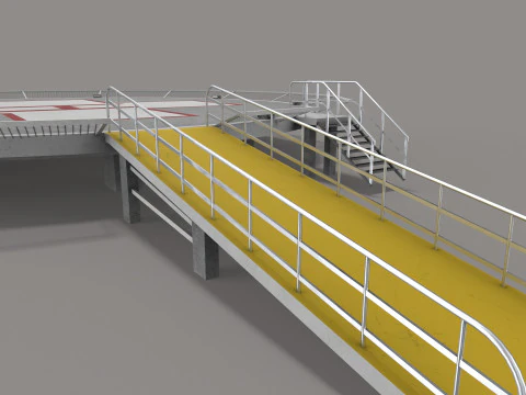 Helipad Hospital --320-- 3D Model