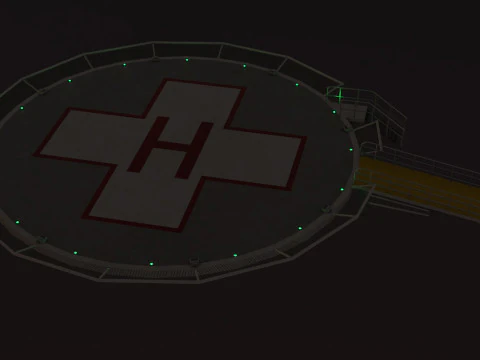 Helipad Hospital --320-- 3D Model