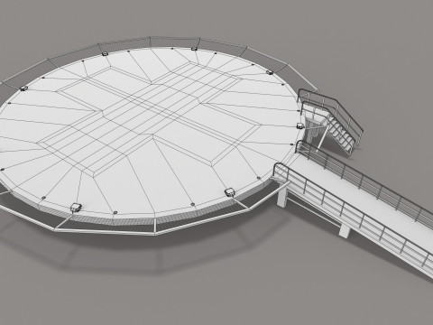 Hôpital héliport --320-- Modèle 3D
