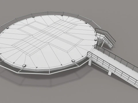 Helipad Hospital --320-- 3D Model