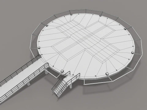 Helipad Hospital --320-- 3D Model