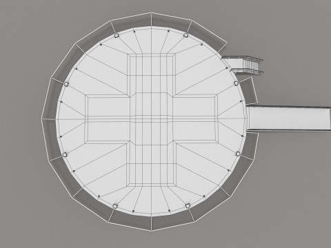 Hôpital héliport --320-- Modèle 3D