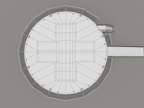 Helipad Hospital --320-- 3D Model