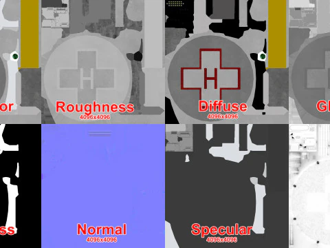 Helipad Hospital --320-- 3D Model