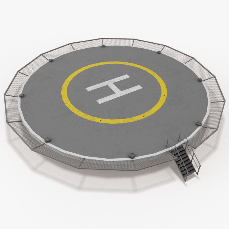 Giro sull'eliporto --321-- Modello 3D .c4d .max .obj .3ds .fbx .stl .blend 