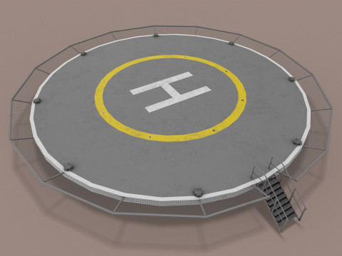 Giro sull'eliporto --321-- Modello 3D