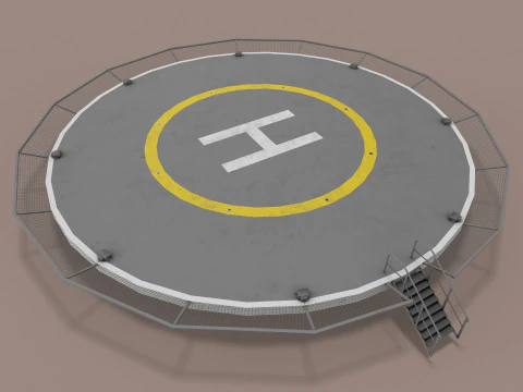 Helipad Round --321-- 3D Model