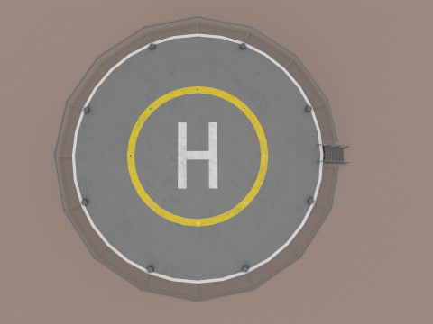 Giro sull'eliporto --321-- Modello 3D