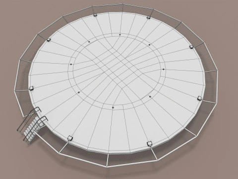 Helipad Round --321-- 3D Model